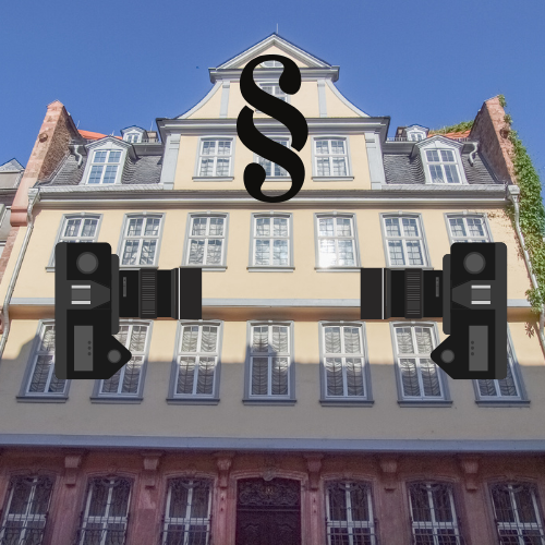 Symbolbild Beweissicherung – Haus mit Kamera und Paragraphen